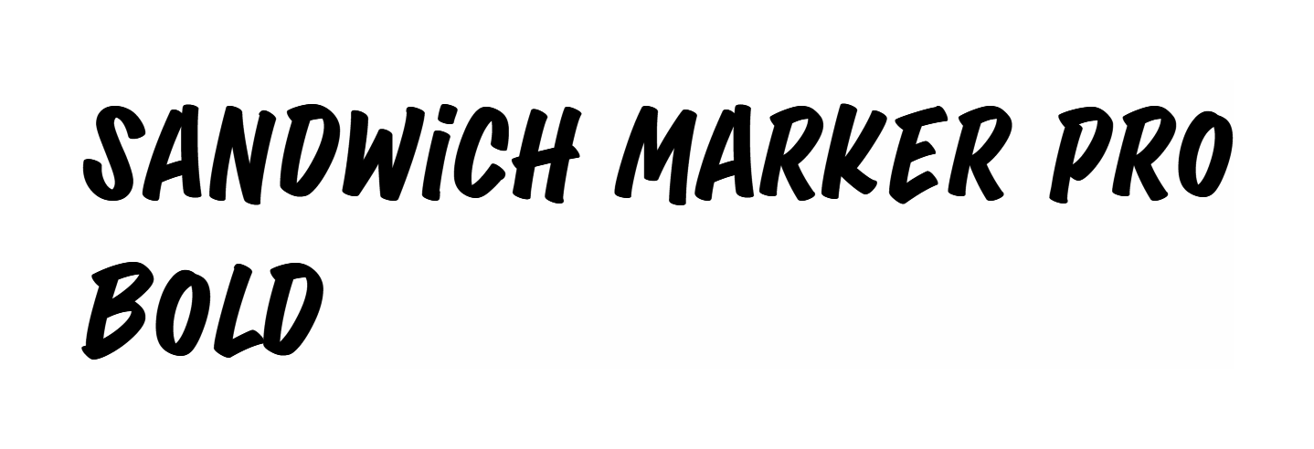 sandwich marker pro bold font download