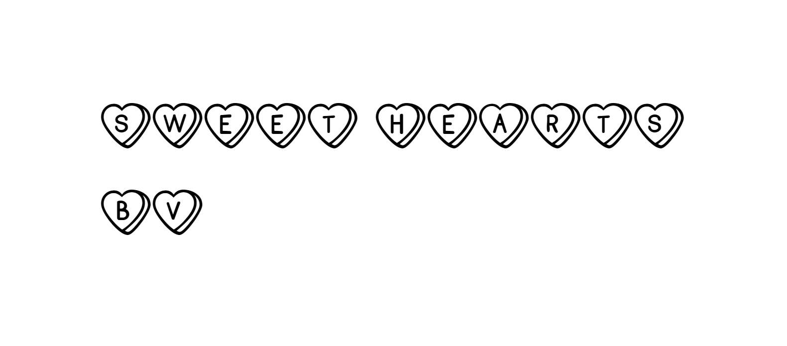 Sweet hearts bv font free download