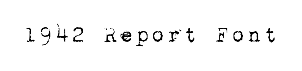 1942 Report Font download