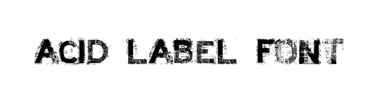 Acid label font download