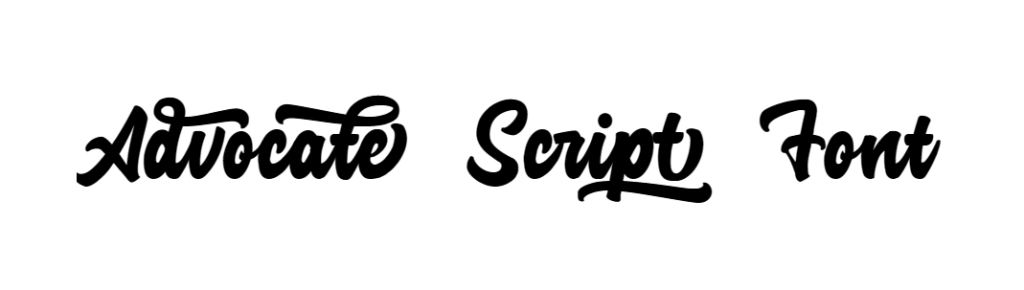 Advocate Script Font download