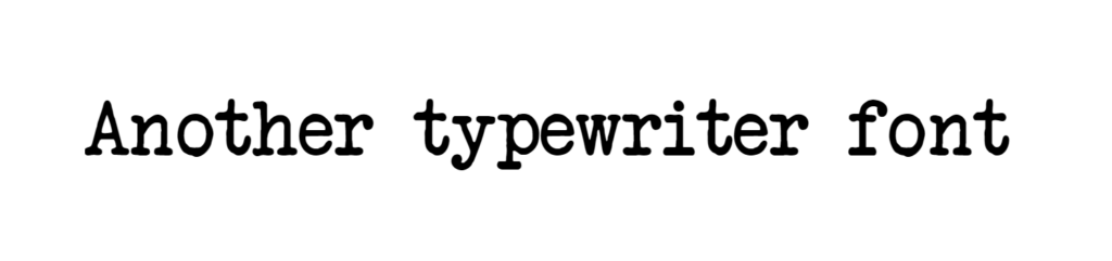 Another typewriter font download