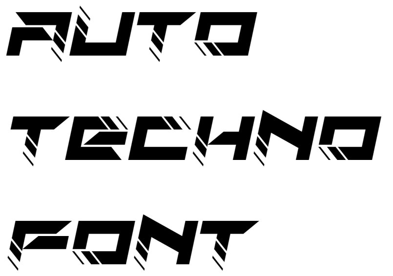 Auto Techno font download