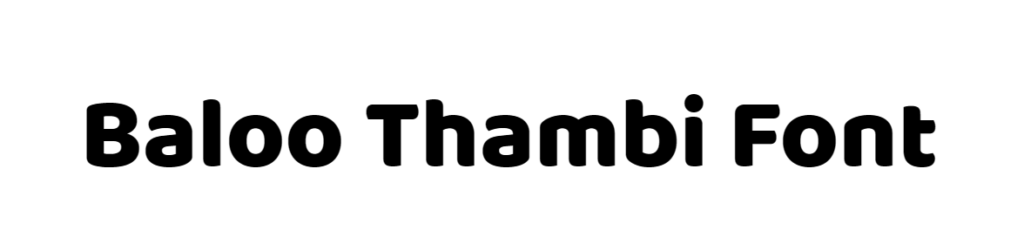 Baloo Thambi Font download