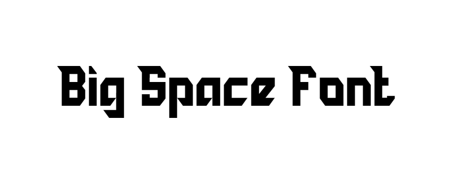 Big Space Font download