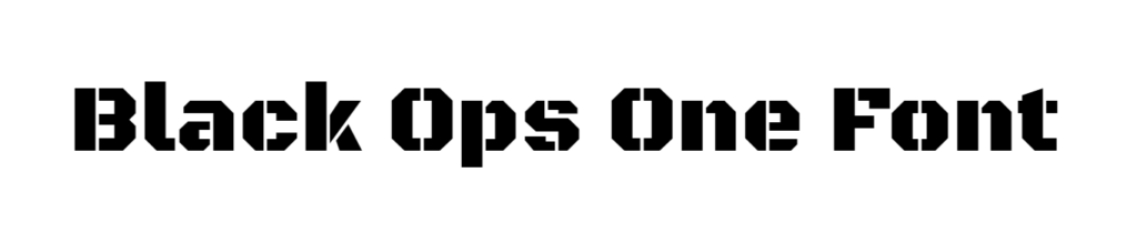 Black Ops One Font download