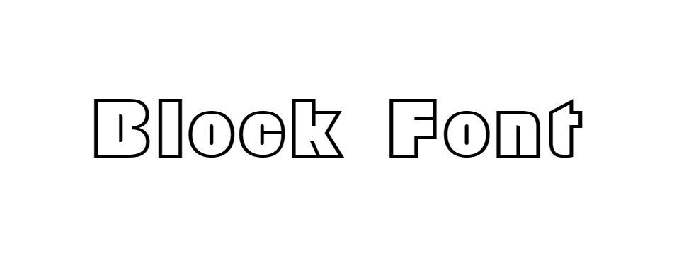 Block outline Font download