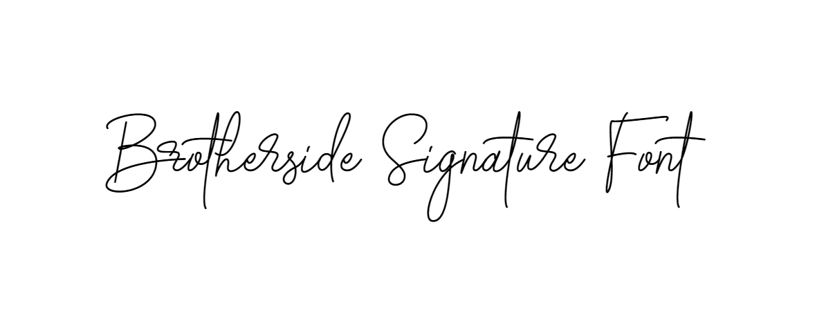 Brotherside Signature Font download