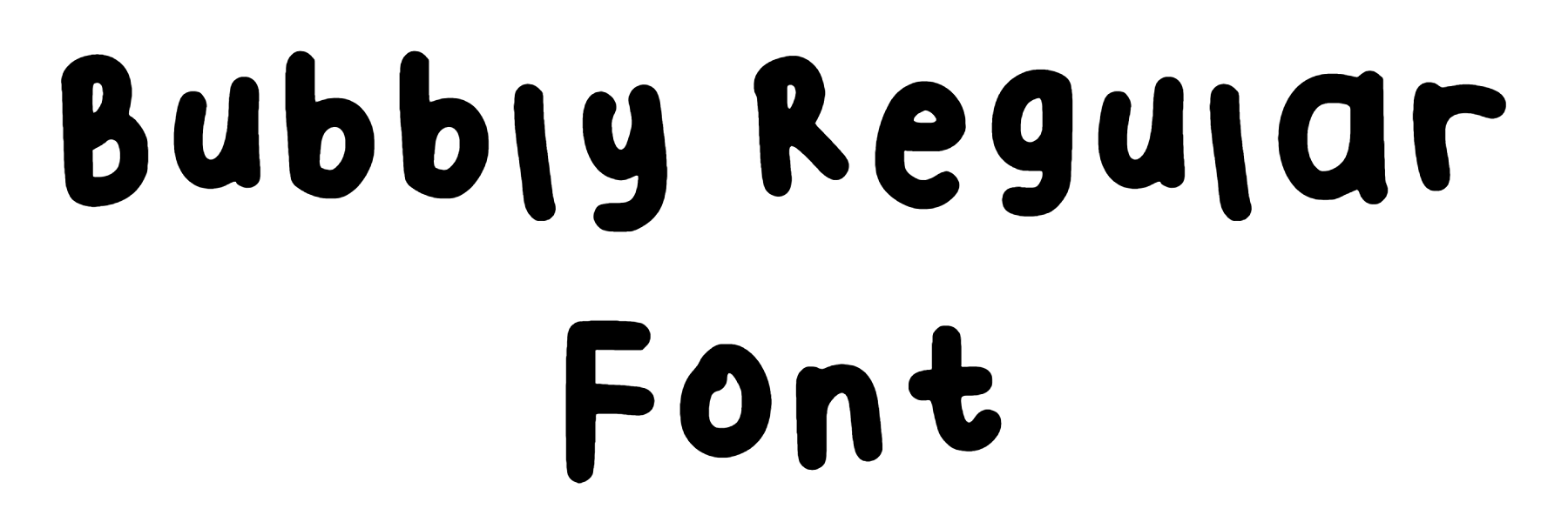 Bubbly Regular Font download