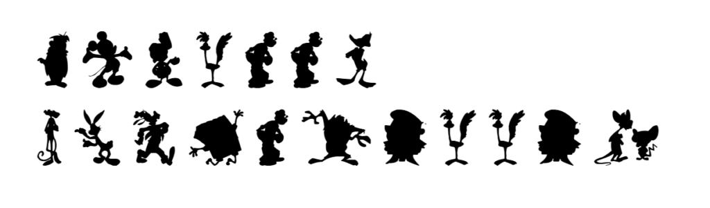 Cartoon Silhouettes font download