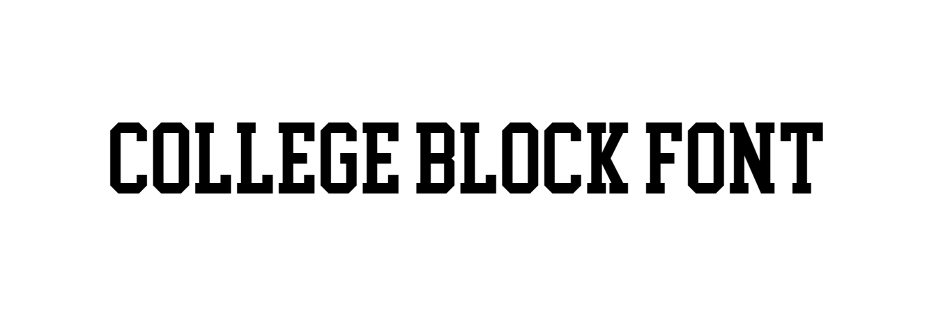 College Block Font download