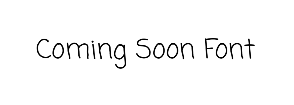 Coming Soon Font download