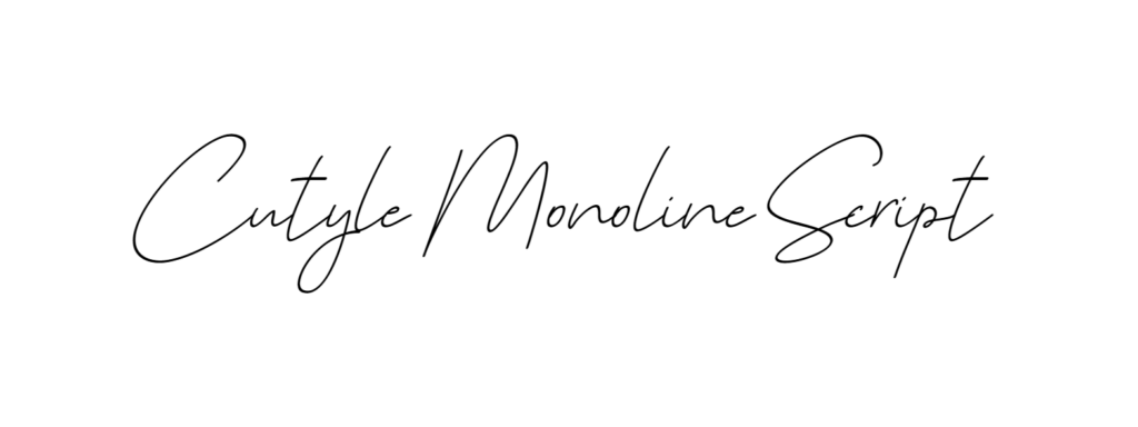 Cutyle Monoline Script font download