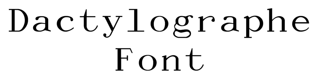 Dactylographe Font download