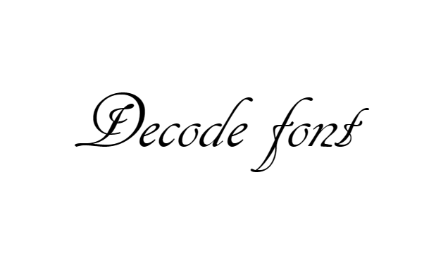 Decode font download