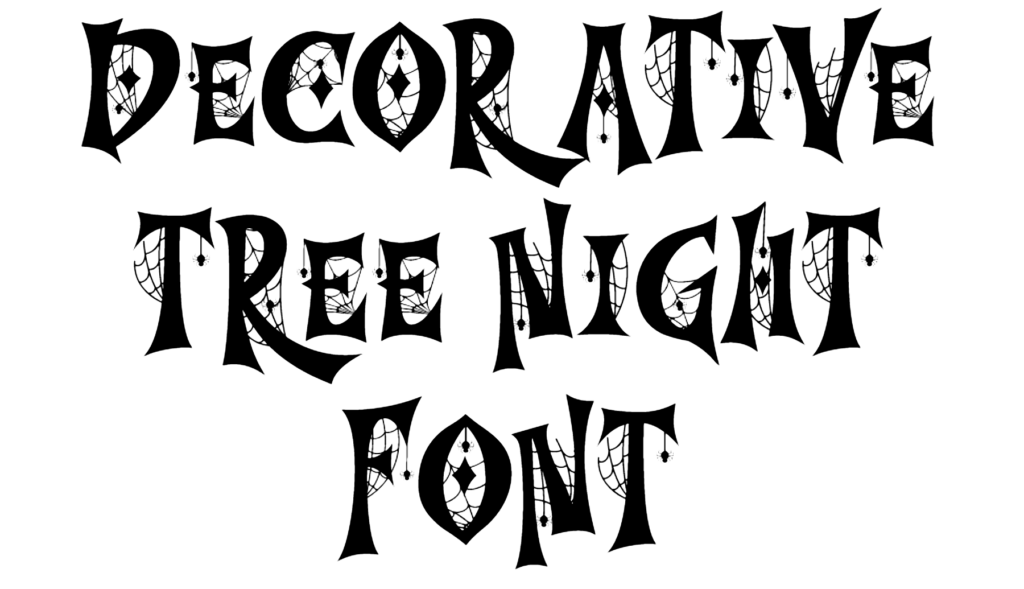 Decorative Tree Night Font download