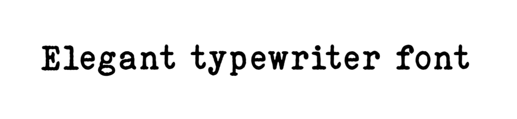 Elegant typewriter font download