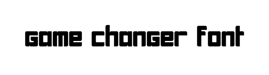 Game Changer font download