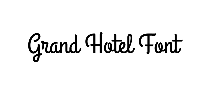 Grand hotel font download ttf