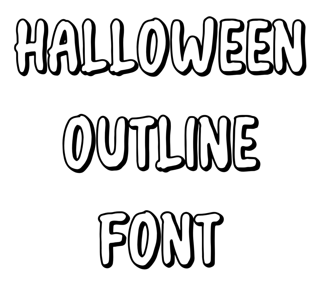 Halloween Outline Font download