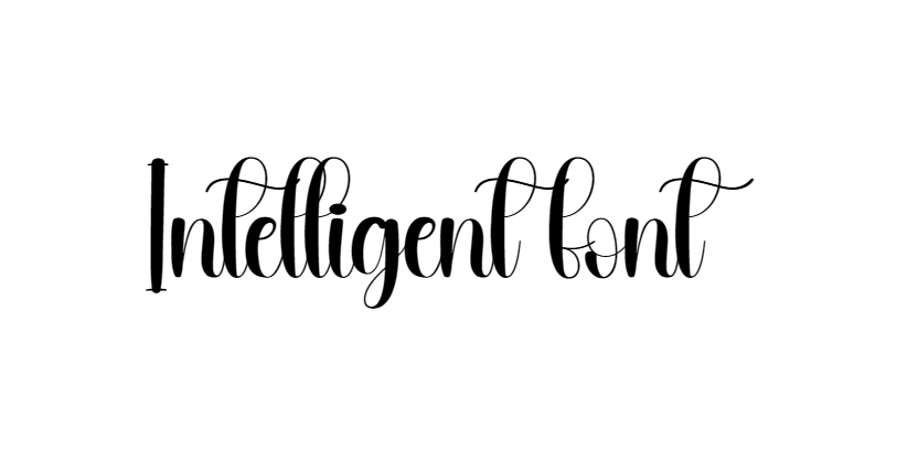 Intelligent font free download