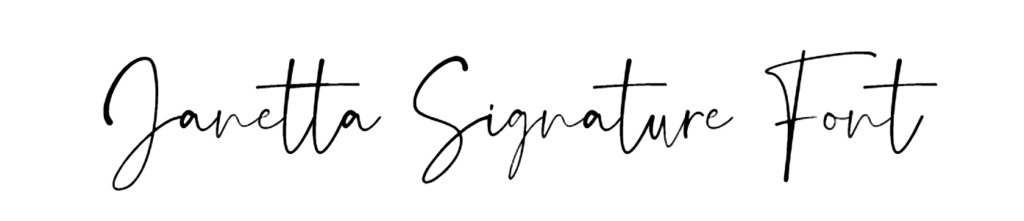 Janetta Signature Font download