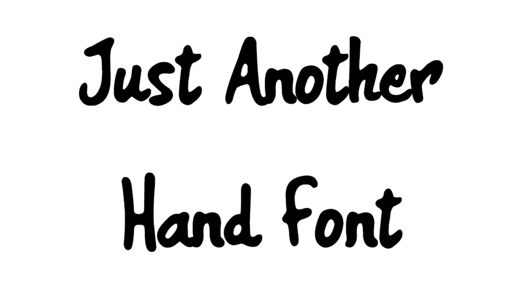 Just Another Hand Font download