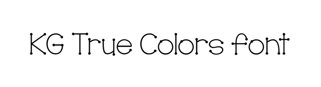 KG True Colors font download math font