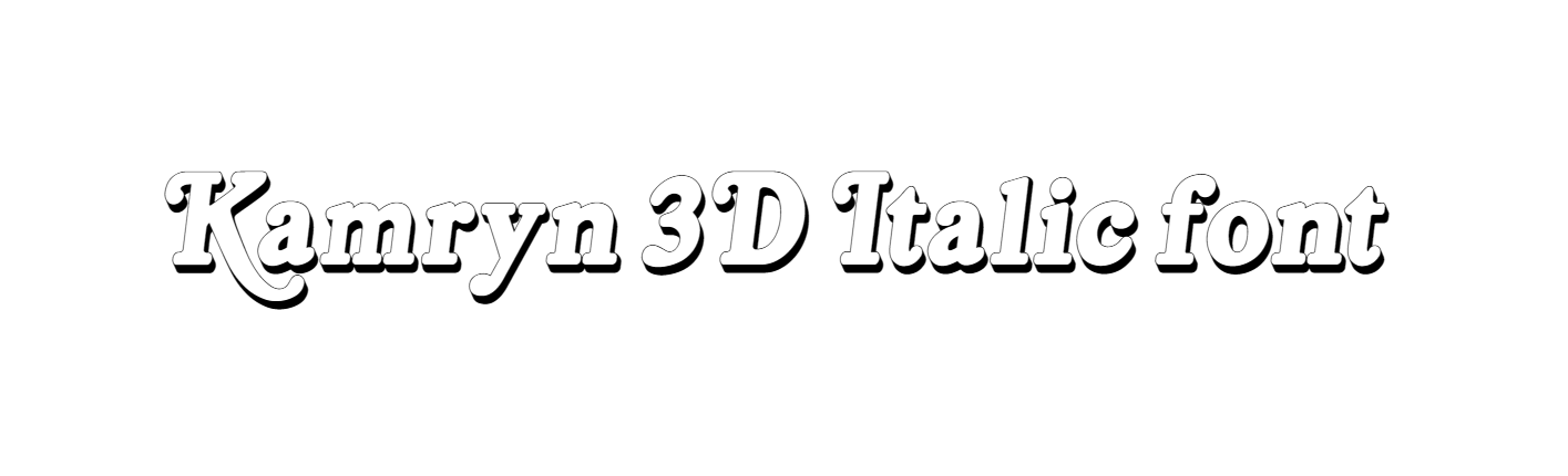 Kamryn 3D Italic font download