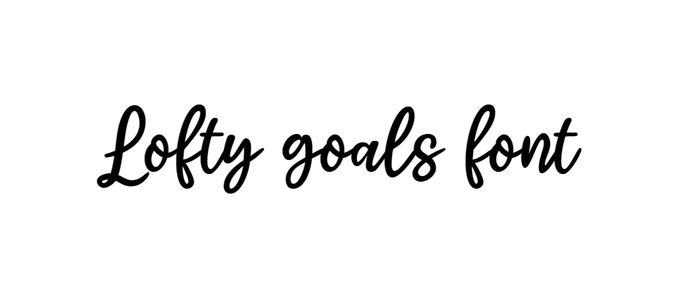 Lofty goals font download