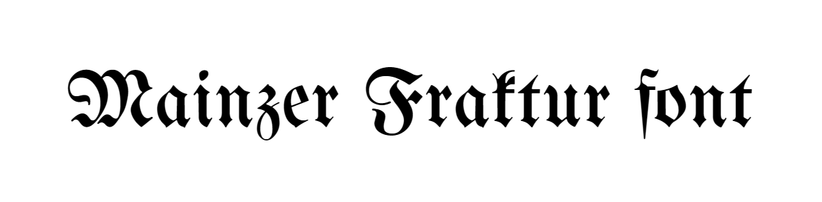 Mainzer Fraktur font download