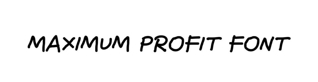 Maximum Profit font download