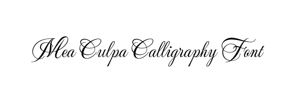 Mea Culpa Calligraphy Font download