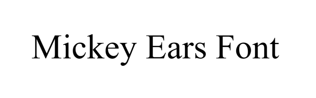 Mickey Ears Font download