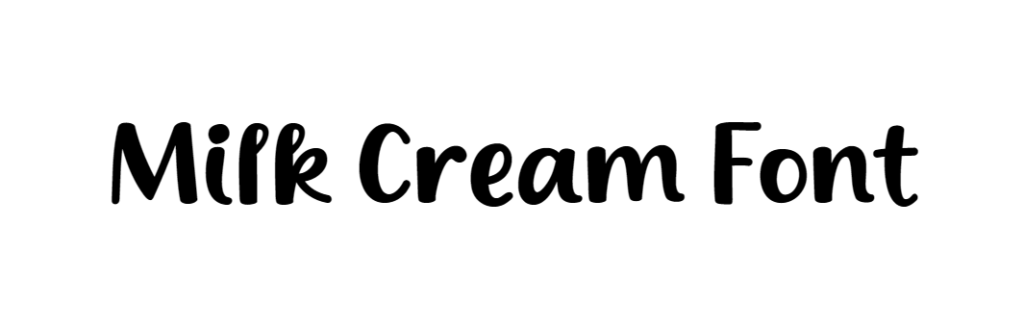 Milk Cream Font download