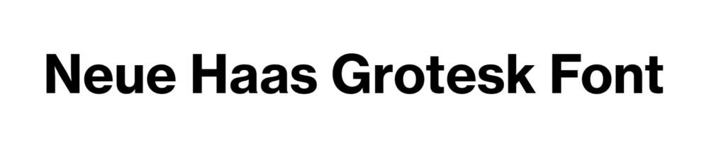 Neue Haas Grotesk Font download