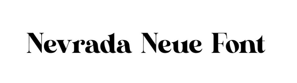 Nevrada Neue Font download