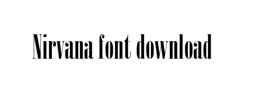 Nirvana font download