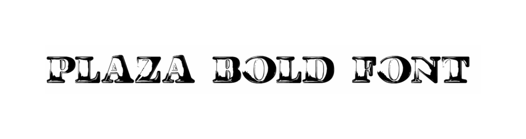 PLAZA bold Font download