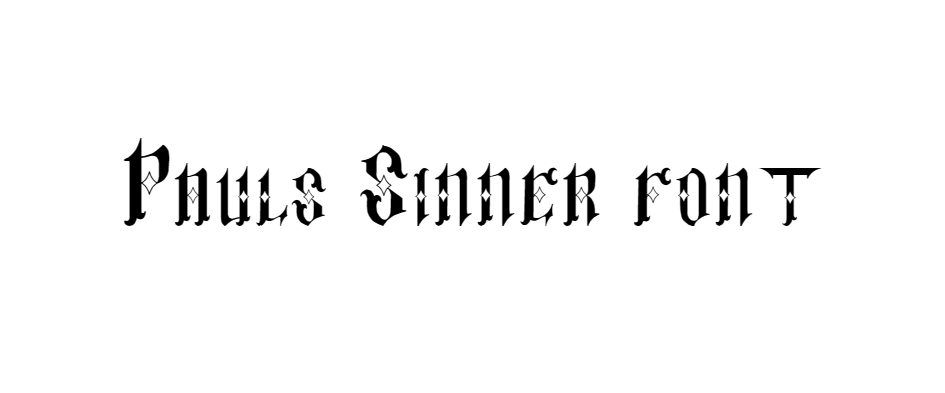 Pauls Sinner font download