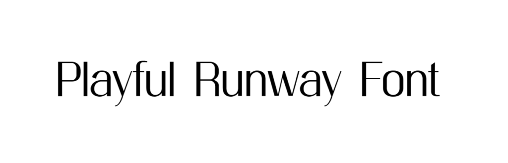 Playful Runway Font download