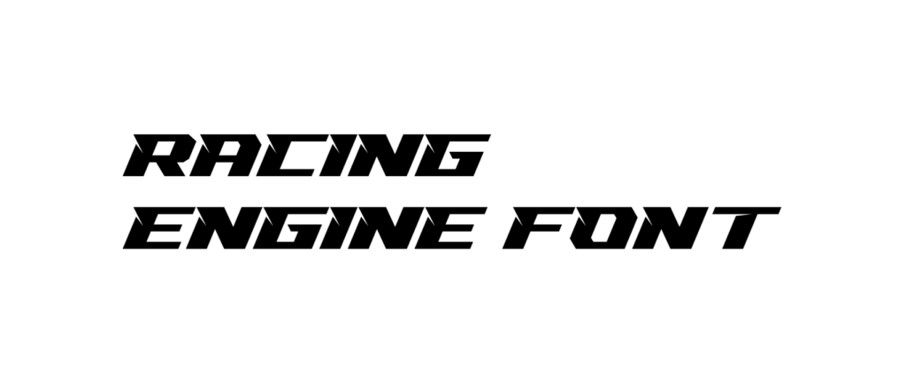 Racing Engine Font download