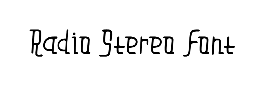 Radio Stereo Font download