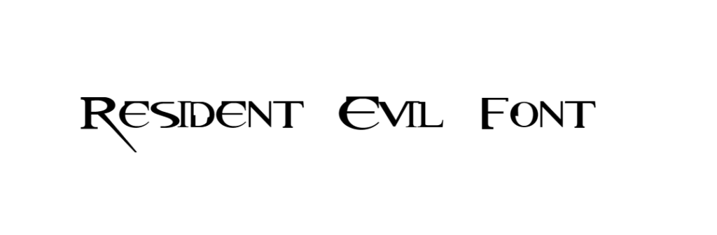 Resident Evil Font download