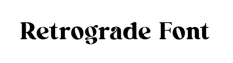 Retrograde Font download