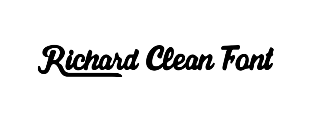 Richard Clean Font download