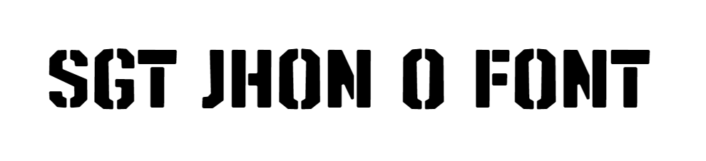 SGT Jhon O Font download