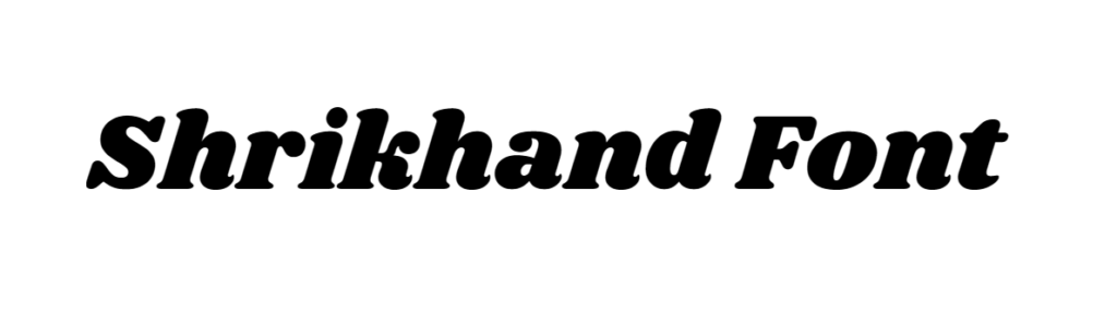 Shrikhand Font download