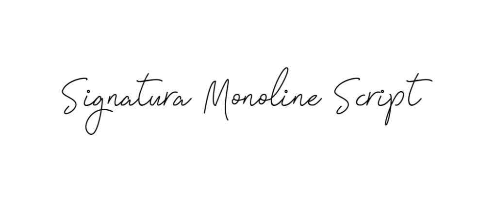 Signatura Monoline Script font download