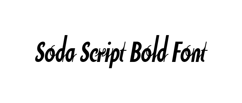 Soda Script Bold Font download